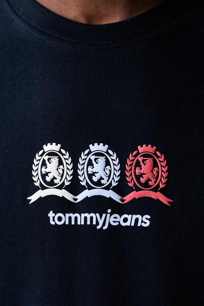 Tommy Jeans T-shirt męski bawełniany DM0DM23172 granatowy