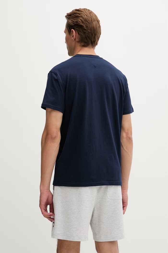 Îmbrăcăminte Tommy Jeans tricou oversized pentru bărbați, din bumbac DM0DM22504 bleumarin