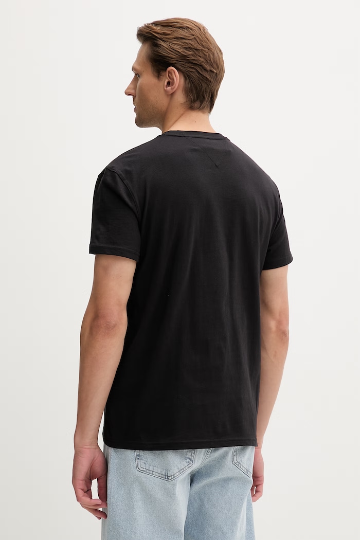 Odzież Tommy Jeans T-shirt oversize męski bawełniany DM0DM22504 czarny