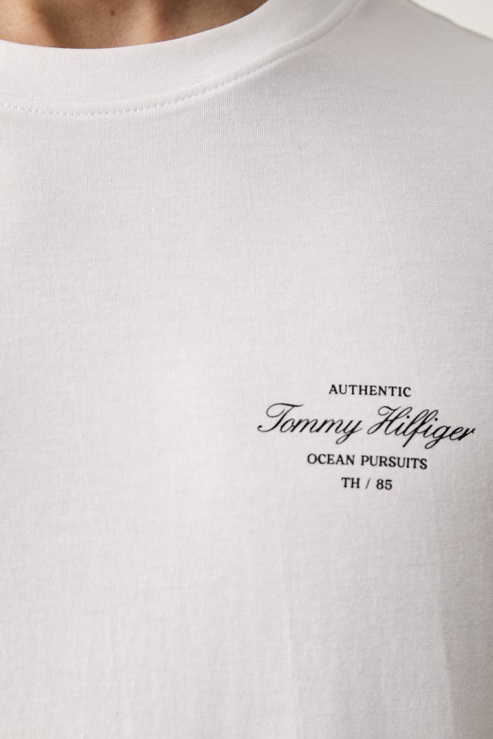 Tommy Hilfiger kratka majica moška bombažna MW0MW44258 bela