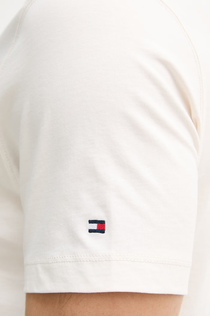 Tommy Hilfiger férfi pamut póló MW0MW44260 bézs