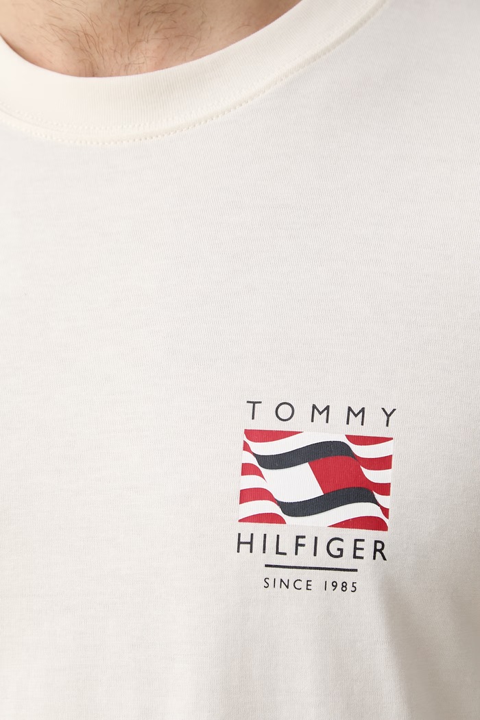 Tommy Hilfiger tričko pánske bavlnené MW0MW43390 béžová
