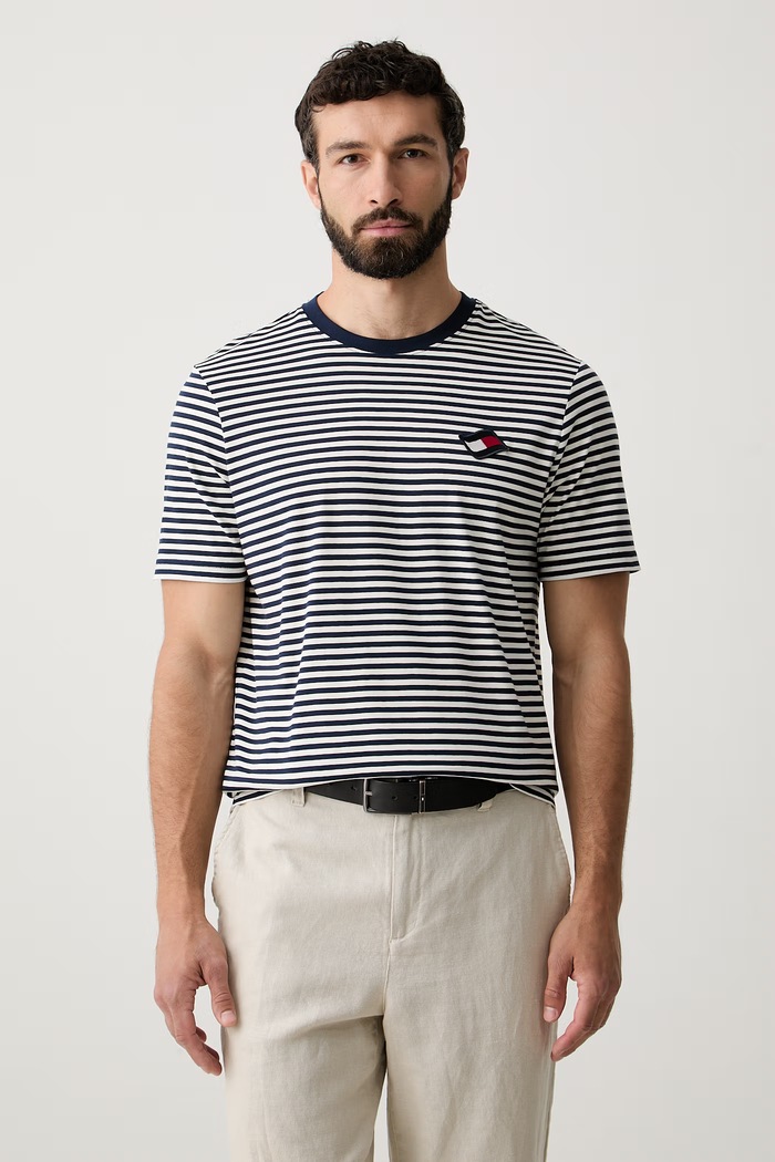 Tommy Hilfiger tričko pánske bavlnené tmavomodrá MW0MW43388