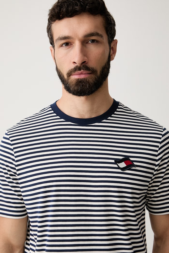Tommy Hilfiger tričko pánske bavlnené tmavomodrá MW0MW43388