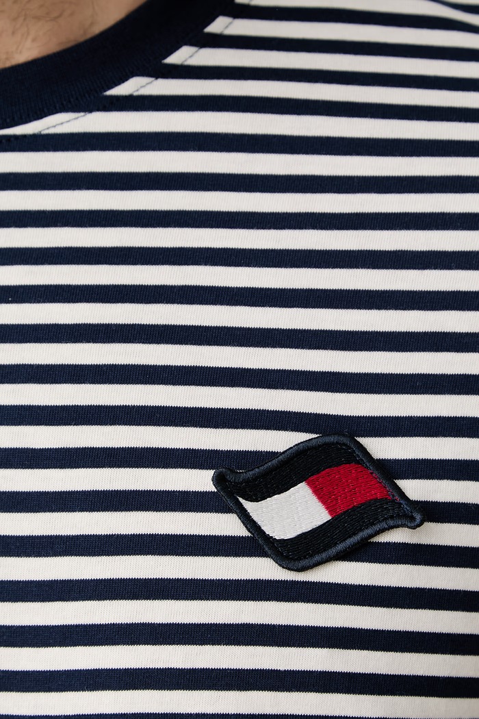 Tommy Hilfiger tričko pánske bavlnené MW0MW43388 tmavomodrá