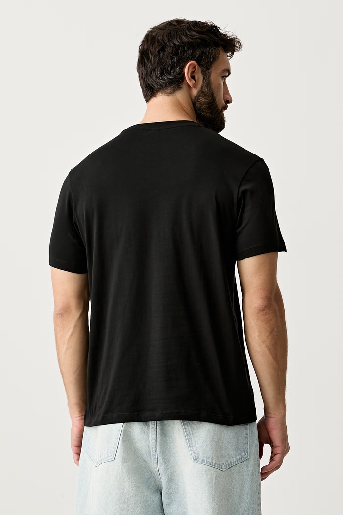 Ρούχα Karl Lagerfeld t-shirt ανδρικό βαμβακερό B3M46006 μαύρο