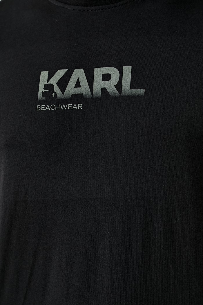 Karl Lagerfeld t-shirt ανδρικό βαμβακερό B3M46006 μαύρο