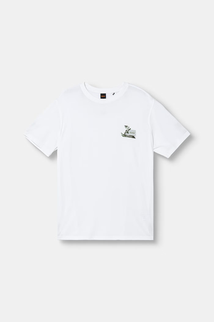 BOSS Orange T-shirt męski bawełniany Te_Blueprint biały 50566628