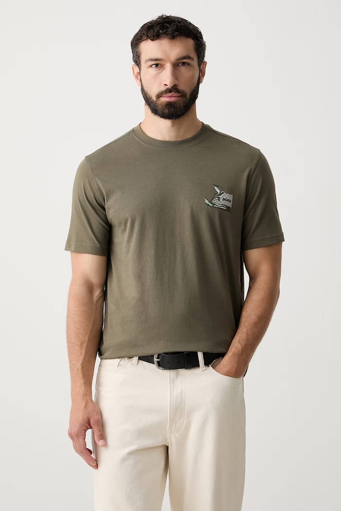 BOSS Orange футболка чоловіча бавовняна Te_Blueprint зелений 50566628