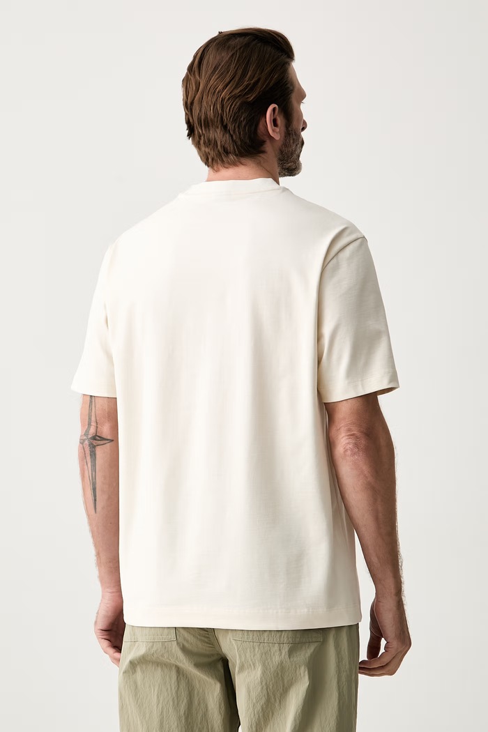 Odzież BOSS T-shirt męski bawełniany C-Tigerman 50565606 beżowy