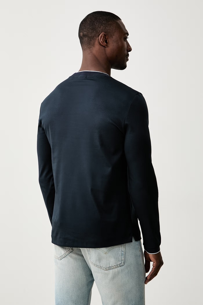 Odzież BOSS longsleeve męski bawełniany H-Tenison 50565601 granatowy