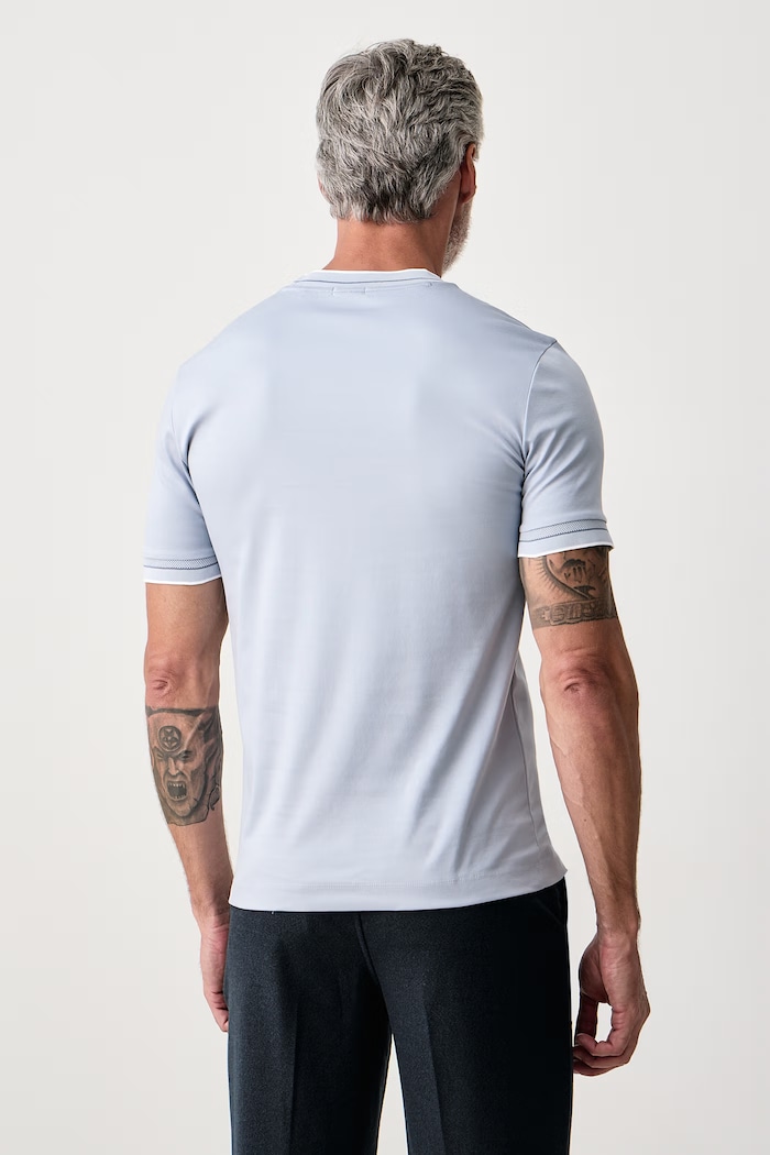 Odzież BOSS T-shirt męski bawełniany H-Tessler 50565570 niebieski