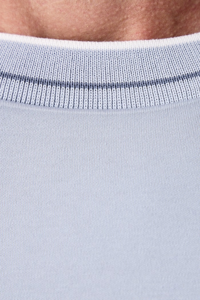 T-shirt męski bawełniany H-Tessler BOSS niebieski 50565570