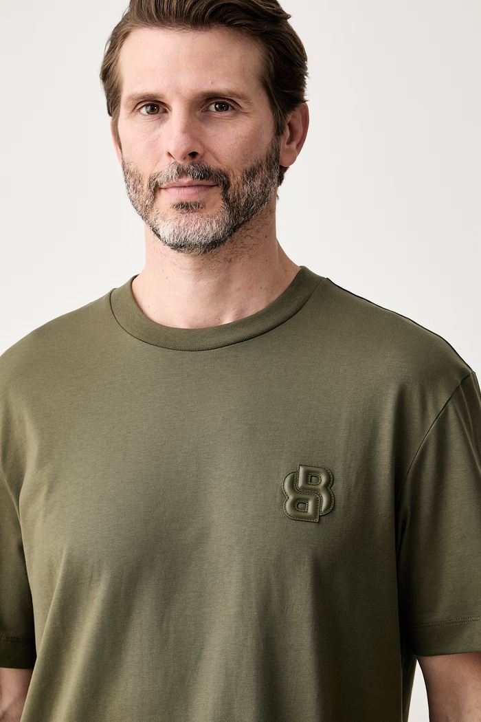 BOSS T-shirt męski bawełniany C-Tames zielony 50565044