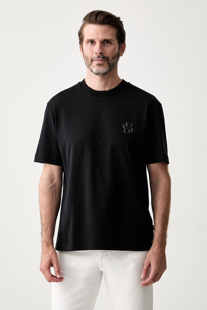 BOSS T-shirt męski bawełniany C-Tames czarny 50565044