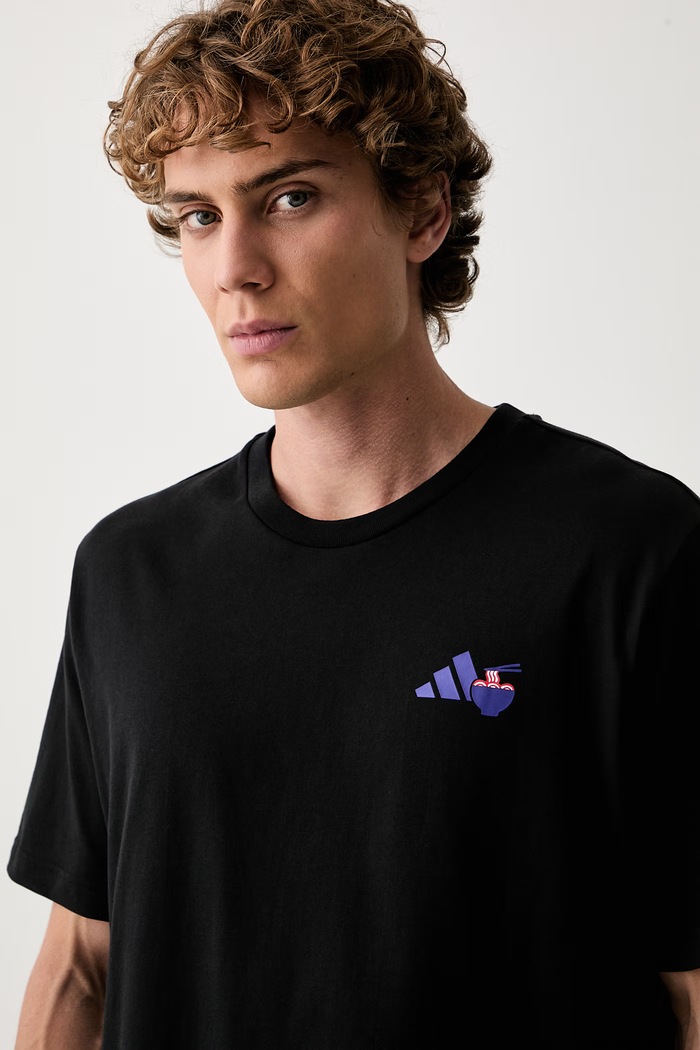 adidas T-shirt męski bawełniany Ramen czarny KS5081.