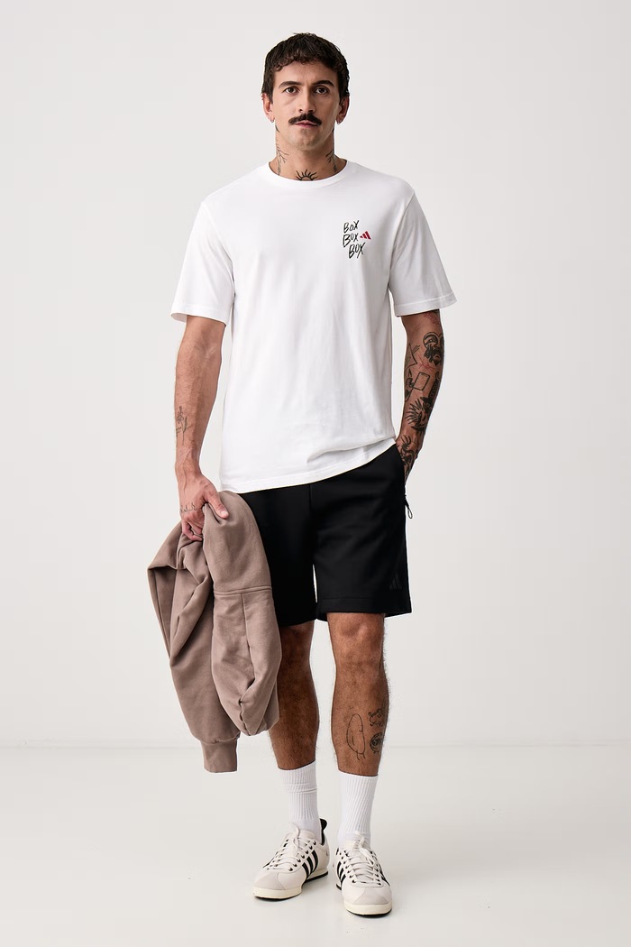 adidas T-shirt ανδρικό βαμβακερό Motorsport KC7114 λευκό AW26
