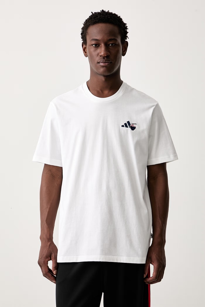 Odzież adidas T-shirt męski bawełniany Ramen KS5080 biały