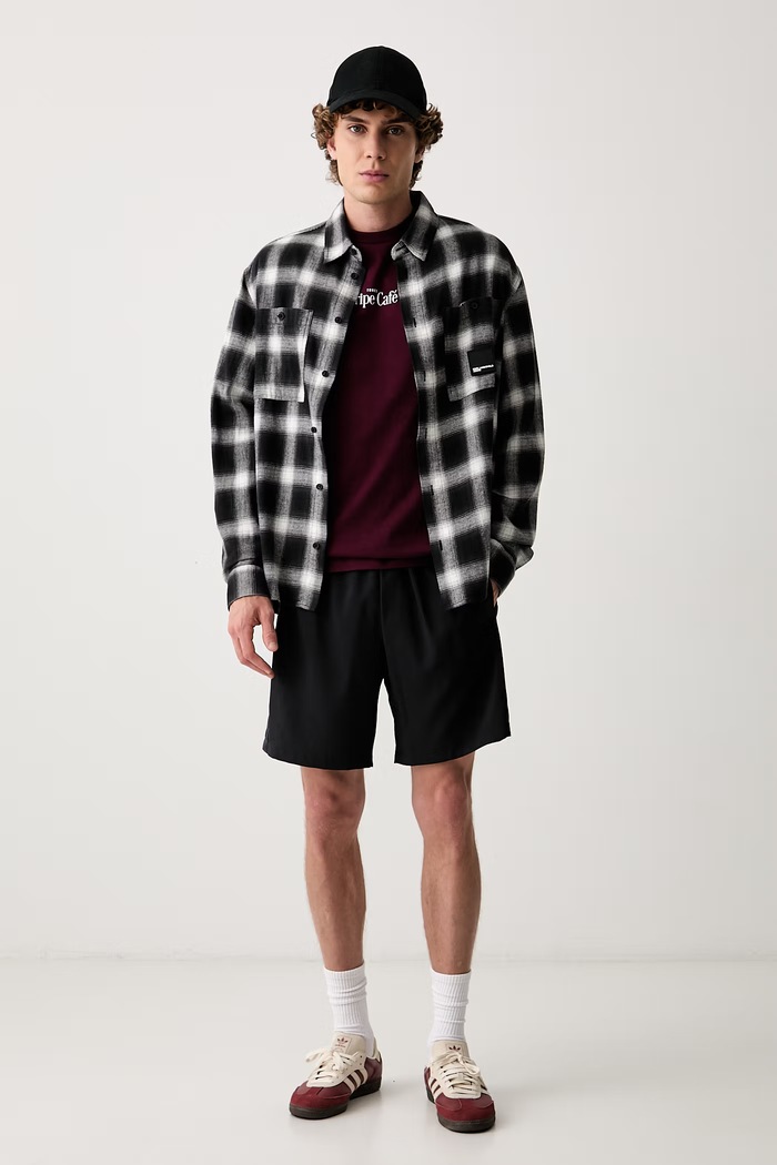 adidas tričko pánské bavlněné KT9710 burgundské AW26