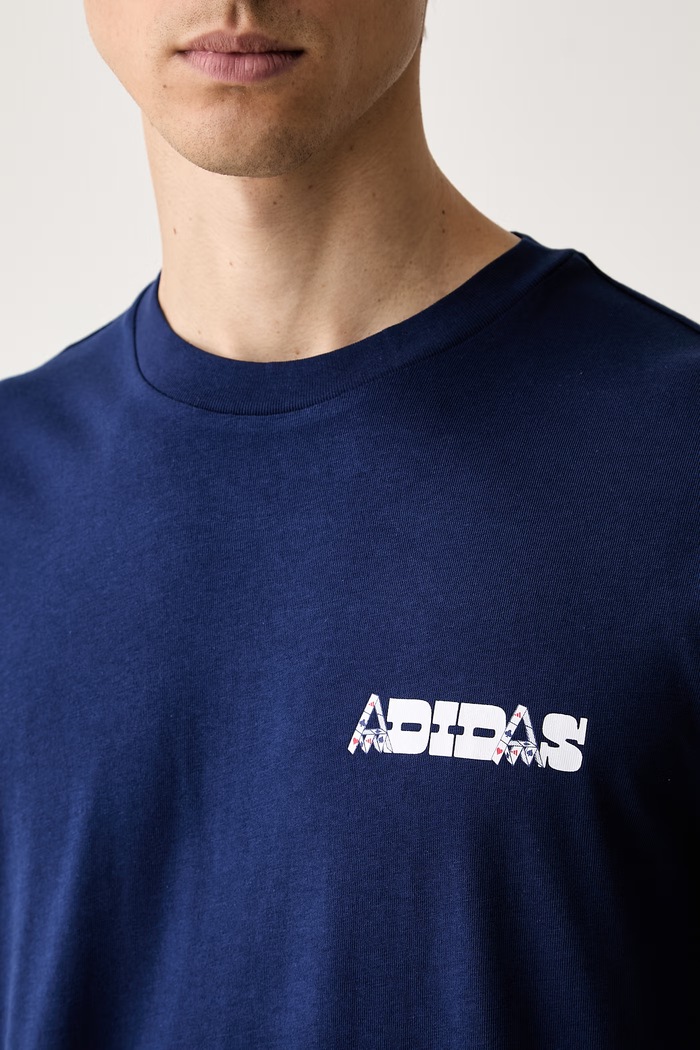 adidas T-shirt męski bawełniany Novelty KC7126 granatowy