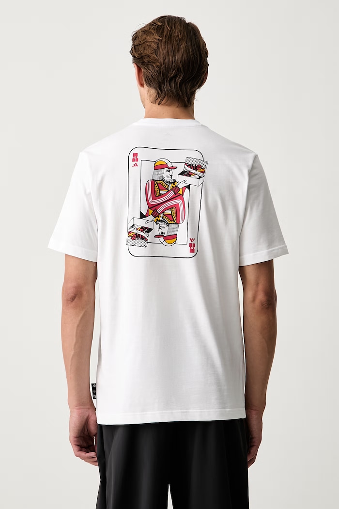 adidas T-shirt męski bawełniany Novelty biały KC7129