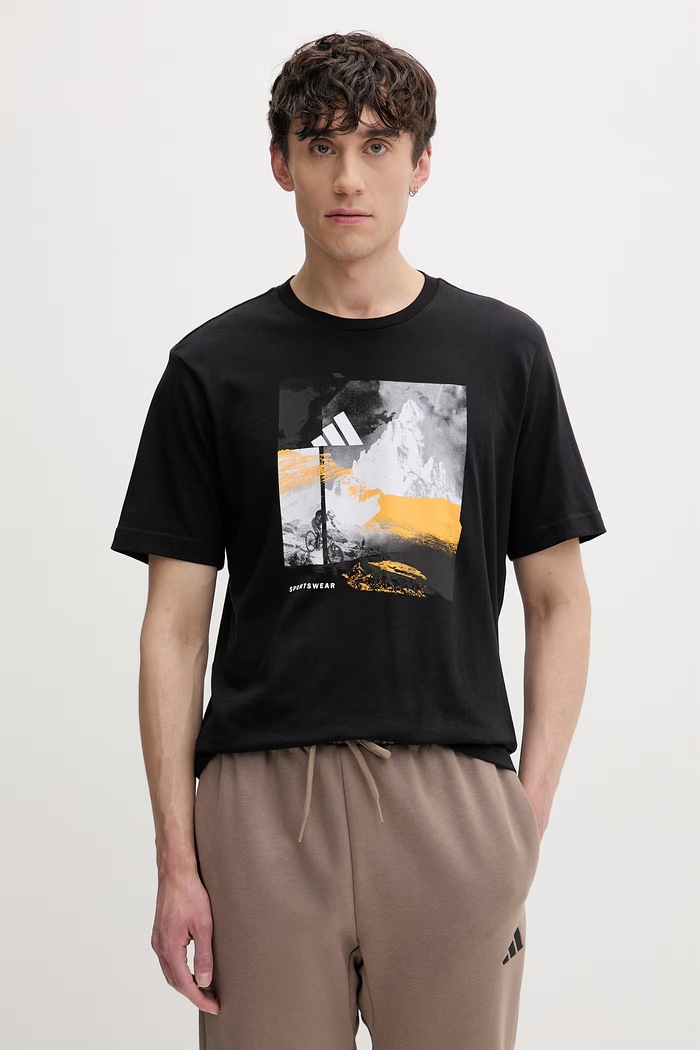 adidas t-shirt ανδρικό βαμβακερό Memories of sport μαύρο KC7097