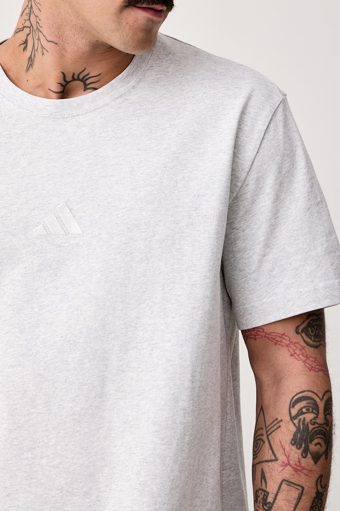 T-shirt ανδρικό βαμβακερό adidas KX1280 γκρί