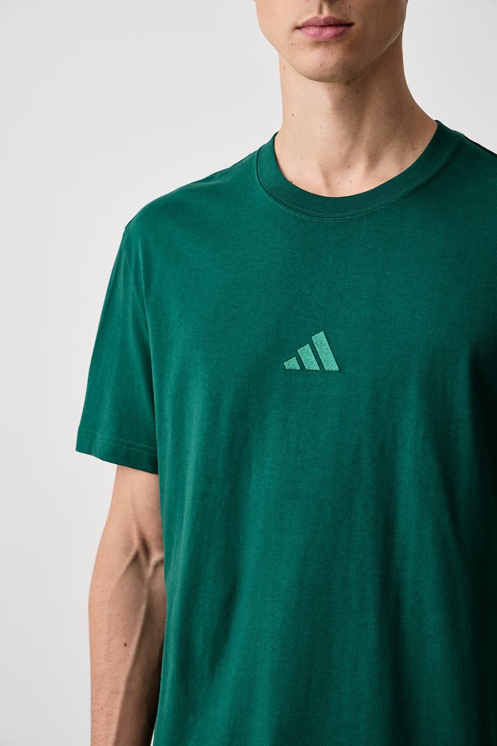 T-shirt męski bawełniany adidas KX1284 zielony