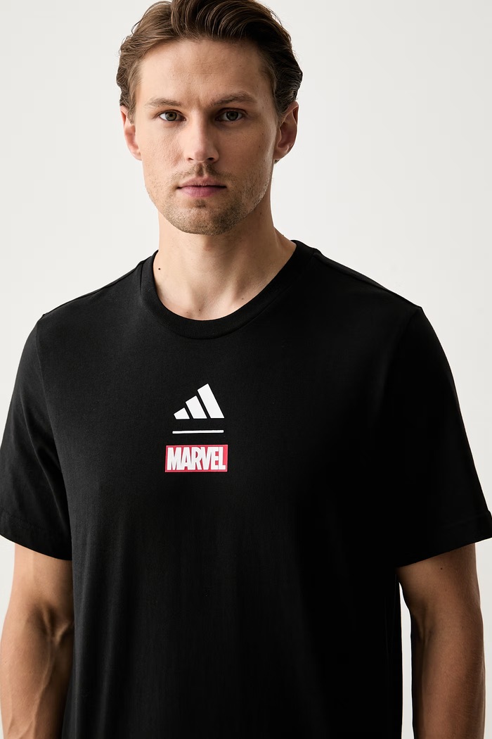 adidas T-shirt męski bawełniany czarny KR3609