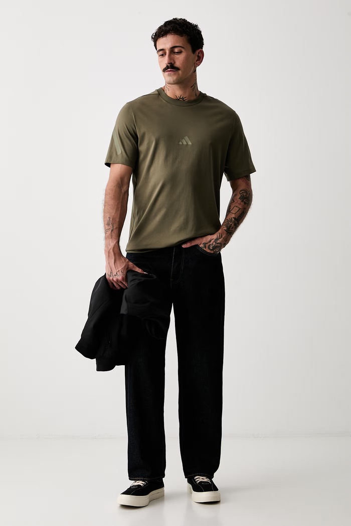 adidas T-shirt męski bawełniany Z.N.E. KF3802 zielony AW26