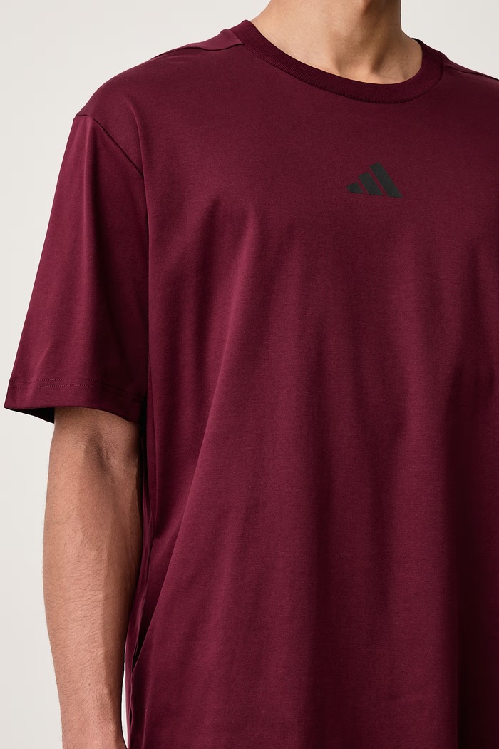 Tričko pánské bavlněné Z.N.E. adidas KF3822 burgundské