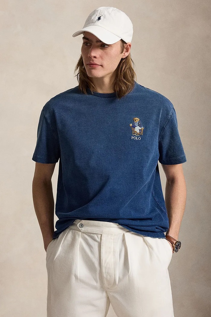 Polo Ralph Lauren tricou pentru bărbați, din bumbac bleumarin 710B18560