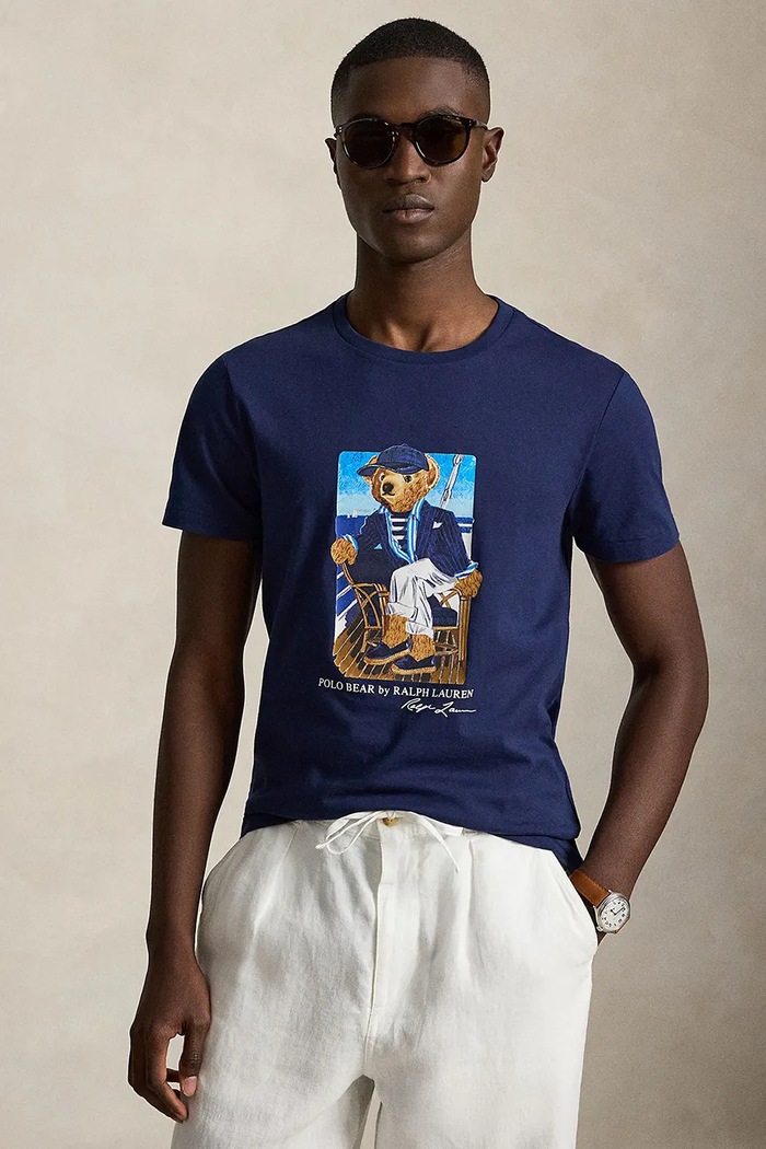 Polo Ralph Lauren tričko pánske bavlnené tmavomodrá 710B21964