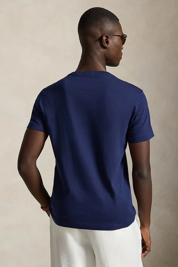 Polo Ralph Lauren tričko pánske bavlnené 710B21964 tmavomodrá AW26