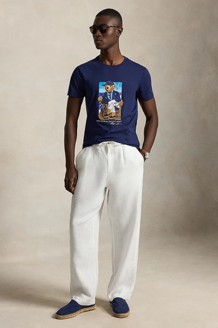 Oblečenie Polo Ralph Lauren tričko pánske bavlnené 710B21964 tmavomodrá