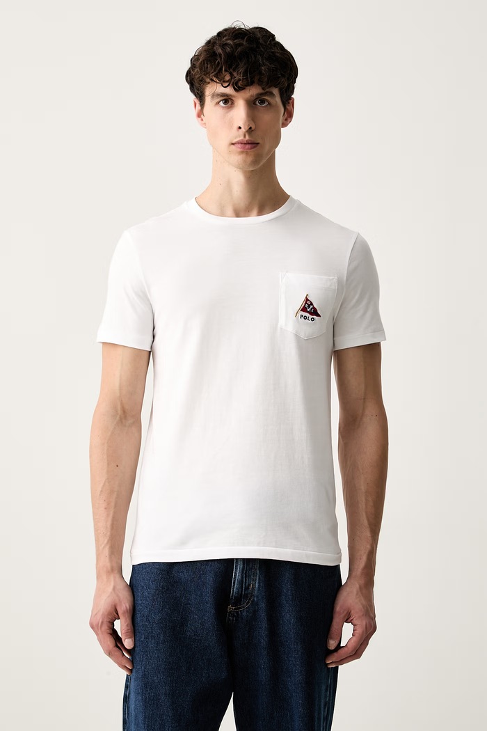 Дрехи Polo Ralph Lauren тениска мъжка от памук 710B21952 бял