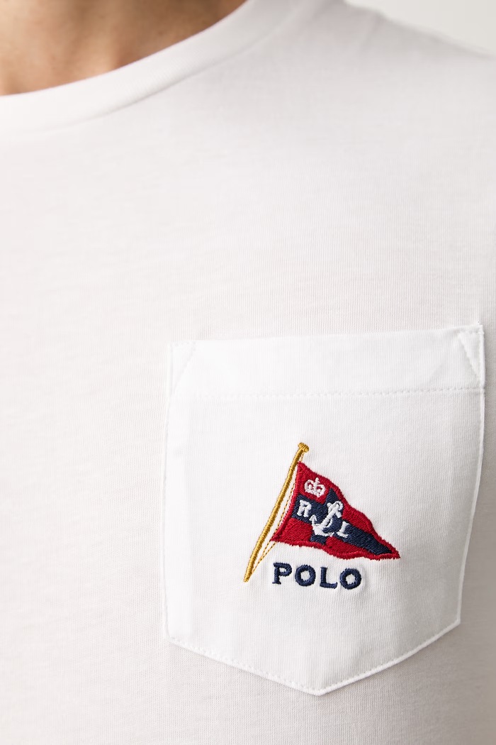 Polo Ralph Lauren тениска мъжка от памук 710B21952 бял