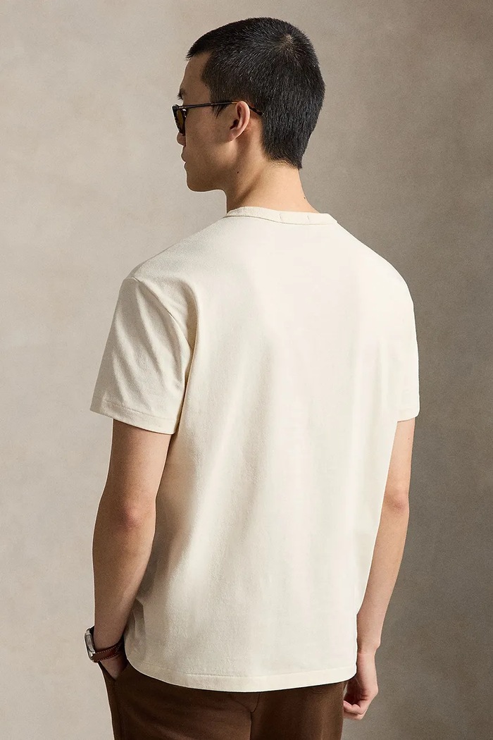 Polo Ralph Lauren t-shirt ανδρικό βαμβακερό 710B20010 μπεζ AW26