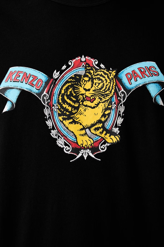 Kenzo T-shirt męski bawełniany FG65TS2984SG czarny
