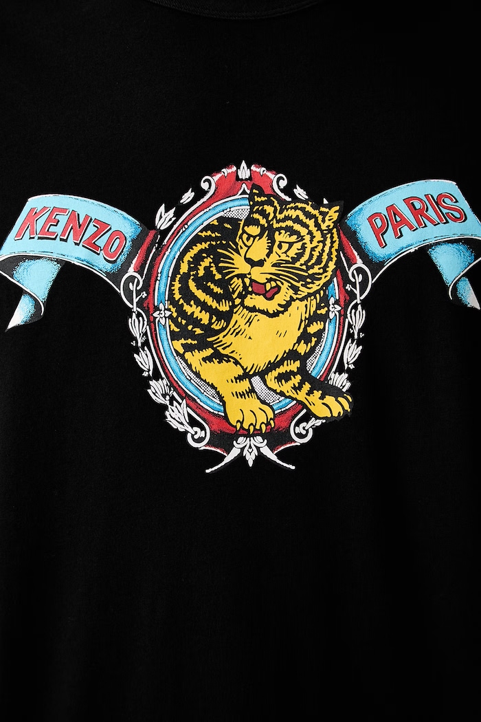 Kenzo T-shirt męski bawełniany FG65TS2984SG czarny