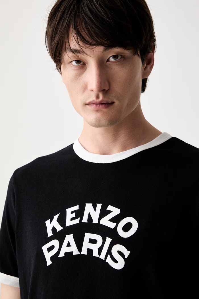 Kenzo T-shirt męski bawełniany czarny FG65TS1644SK