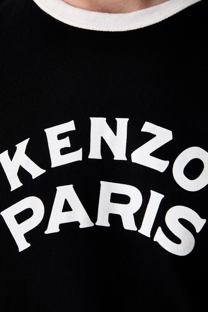 Kenzo T-shirt męski bawełniany FG65TS1644SK czarny