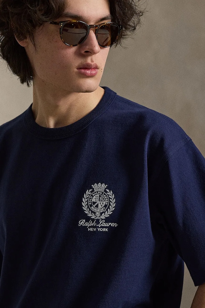 Polo Ralph Lauren tricou pentru bărbați, din bumbac bleumarin 710B19623