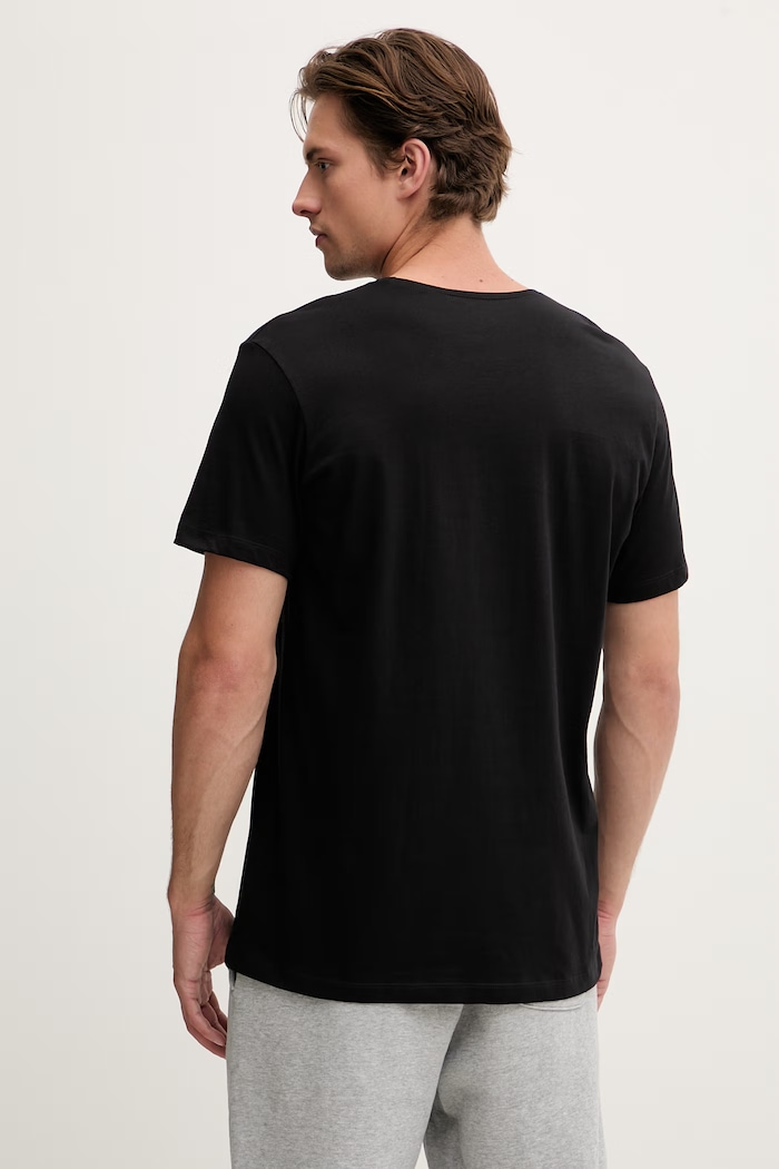 Odzież BOSS T-shirt męski bawełniany TShirtRN 2-pack 50479536 czarny