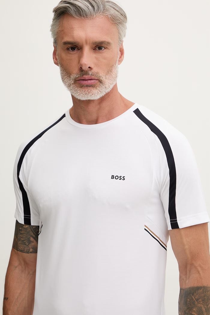 BOSS Green T-shirt męski TS_TOC Game 2 biały 50564786