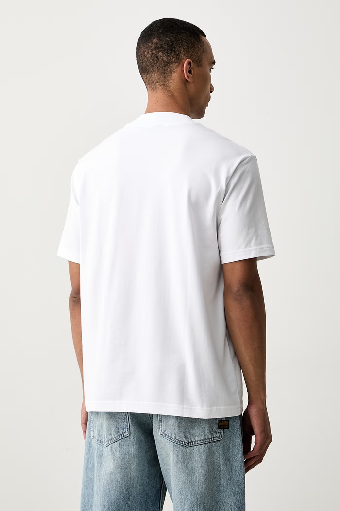 Oblečení BOSS Green tričko pánské bavlněné s elastanem Tee Collar 50562120 bílá