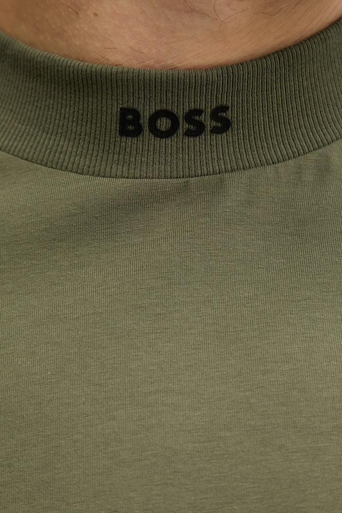 BOSS Green tricou pentru bărbați, din bumbac cu elastan Tee Collar 50562120 verde