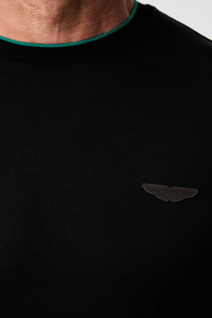 BOSS T-shirt męski bawełniany BOSS x Aston Martin 50575011 czarny