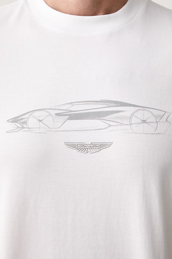 BOSS t-shirt ανδρικό βαμβακερό BOSS x Aston Martin 50570435 λευκό