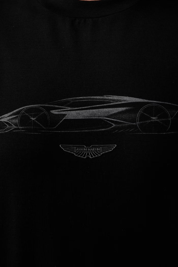 BOSS tričko pánské bavlněné BOSS x Aston Martin 50570435 černá